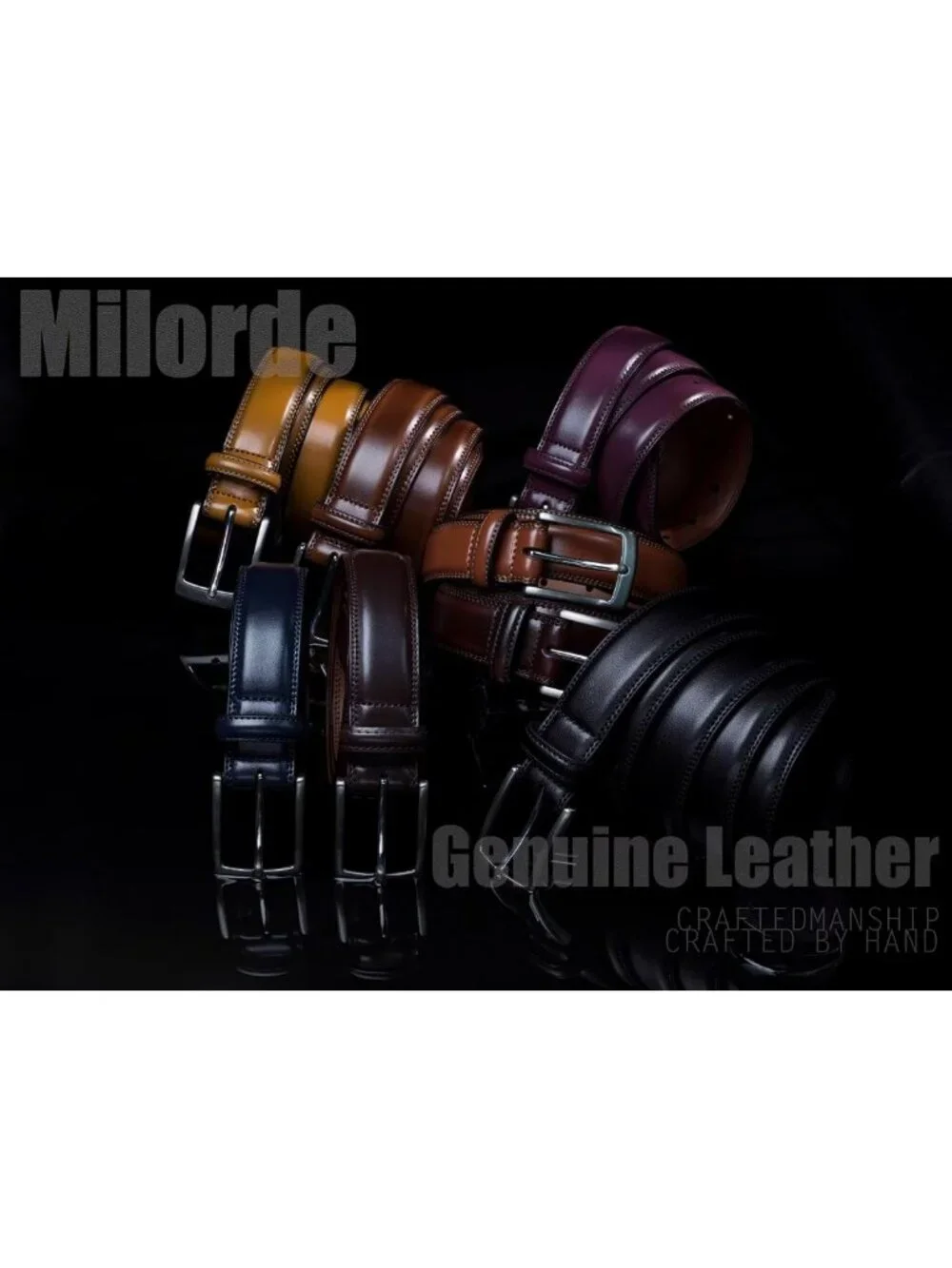Men's Handmade Genuine Leather Dress Belt - 100% Cowhide, Fashion & Classic